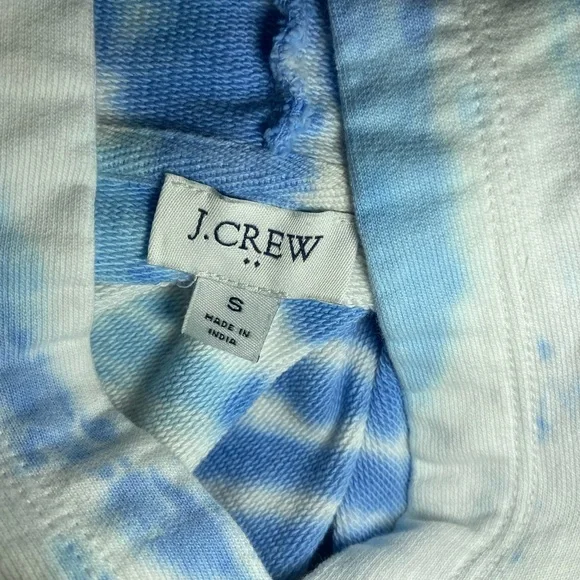 J. Crew Blue and White Relaxed Hoodie - Picture 5 of 7